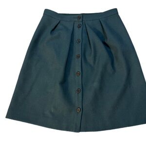 J.Crew Forest Green 100% Wool Aline Skirt